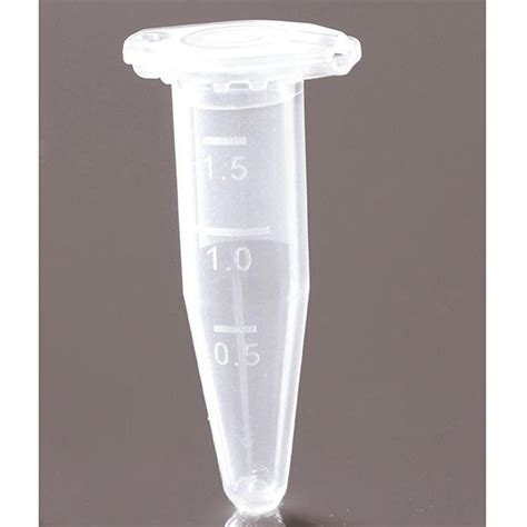 Ml Microcentrifuge Tube Clear Sterile Conical Lock Cap Pk