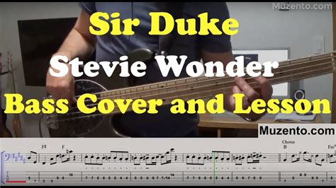 Stevie Wonder Sir Duke Bass Cover Youtube