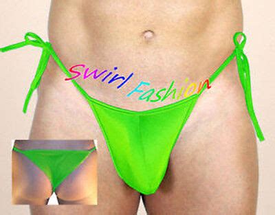 K486 HOT MENs STRING BIKINI HIPS TIEs Contoured Pouch Lower Or Higher