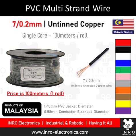 Pvc Multi Strand Single Core Wire Inro Electronics Malaysia