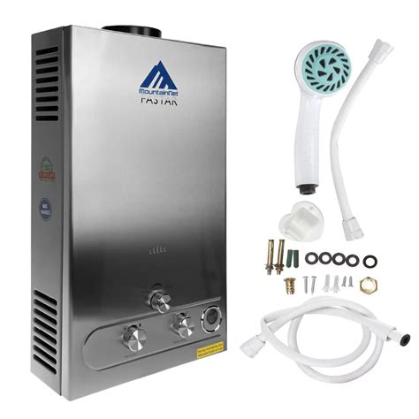 Ship From US Liter Hot Water Heater Shower With LCD Display Tankless LPG Propane Bottle Gas