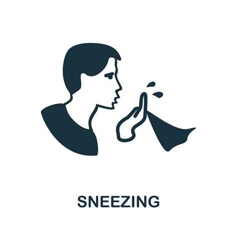 Sneezing icon. Simple illustration from coronavirus collection