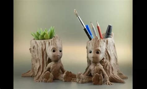 Baby Groot Lapicero Maceta Archivo Stl Impresion D Cuotas Sin Inter S