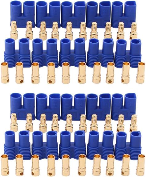 OliRC 10pairs Male Female EC3 Connector 3 5mm Glad Bullet Banana Plug