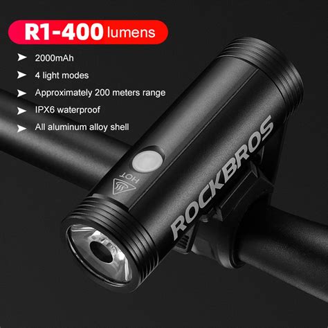 Rockbros R Bike Light Usb Charging Portable Waterproof Lumen