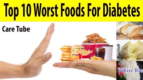 Top 10 Worst Foods For Diabetes Foods To Avoid With Diabetes Youtube