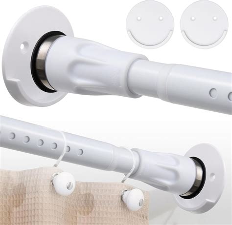 Harrms White Shower Curtain Pole 28mm Shower Curtain Rod Heavy Duty