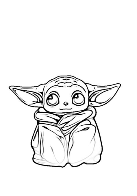 Disegni Di Grogu Baby Yoda Da Colorare E Stampare PDF GBR