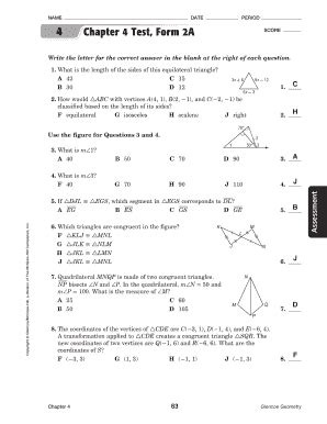 Glencoe Geometry Chapter Test Form C Answer Key