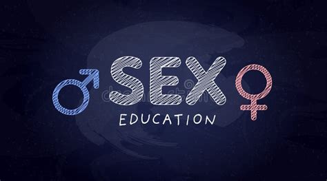 Sex Education Concept Vector Flat Illustration Banner Template Male And Female Gender Sign