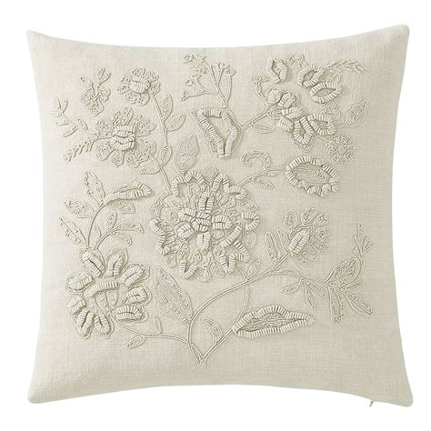 Better Homes Gardens Ivory Tonal Floral Decorative Pillow Square