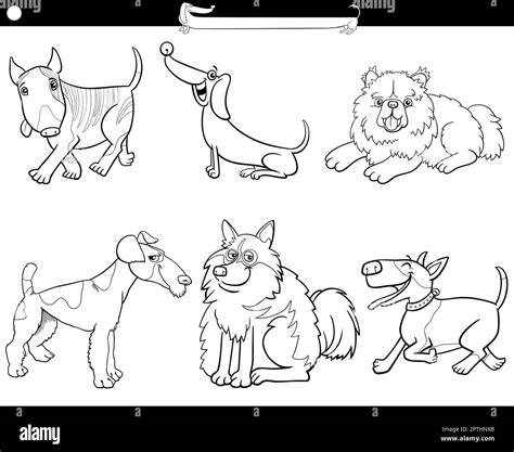 Dessin Anim Chiens De Race Personnages Bande Dessin E Ensemble De