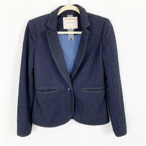 Anthropologie Cartonnier Blazer Jacket Size Black B Gem