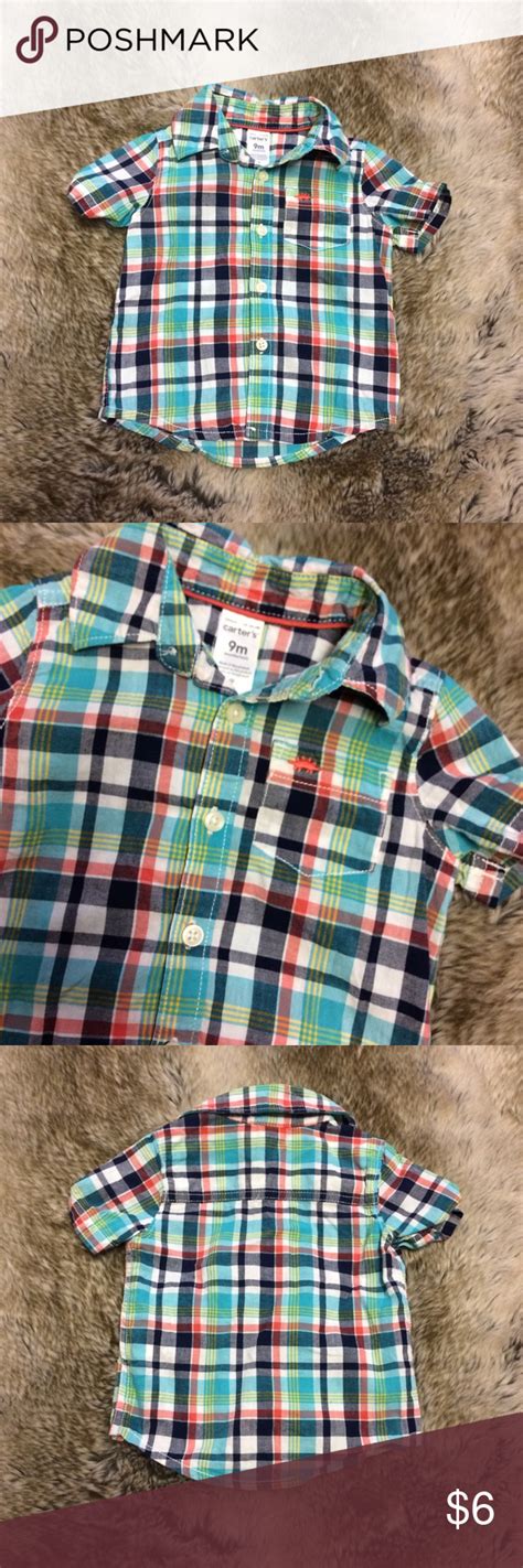 Plaid Baby Button Up Shirt 9 Months D16 9 Months From Carters Baby