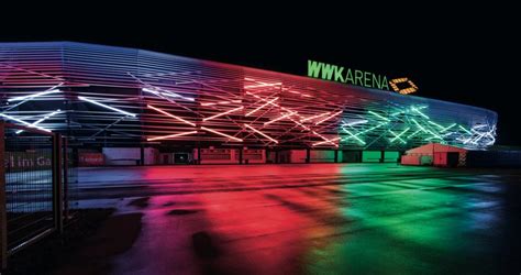 Augsburg Wwk Arena Lit Up For The First Time Stadiumdb