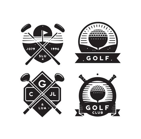 Set of golf club logos, labels and emblems illustration 46341615 Vector ...