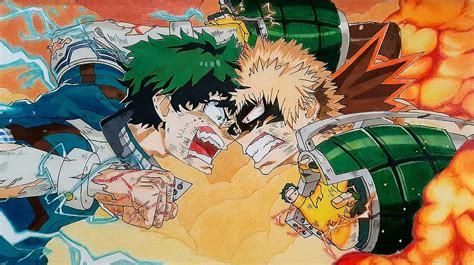 Midoriya vs Bakugo Drawing by Klevist Agolli - Fine Art America