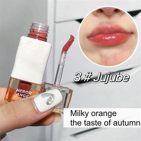 COD New Herorange Mirror Lip Glaze Lip Gloss Pocrelain Lip Tube Supermy