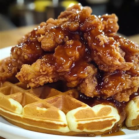 southern fried chicken  waffles  spicy honey butter recipes fives