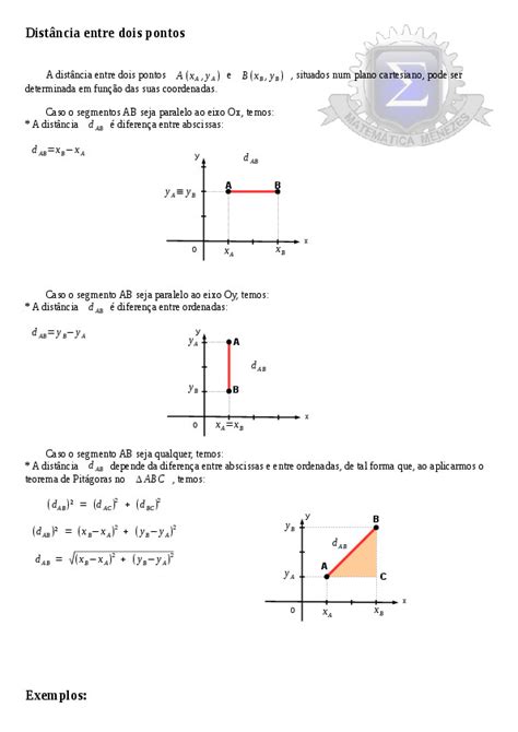 Exerc Cios Resolvidos De Dist Ncia Entre Dois Pontos Em Pdf Aprenda De