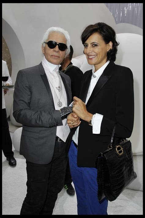 Photo Karl Lagerfeld et Inès de la Fressange au défilé Chanel