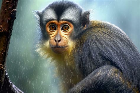 Wolfs Mona Monkey. Generative AI 32412095 Stock Photo at Vecteezy