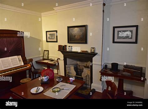 Interior Of Bronte Parsonage Museum Patrick Brontes Study Haworth