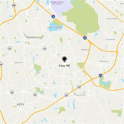 Cary, Nc Map & Directions - Mapquest | Map Of Cary North Carolina Usa ...
