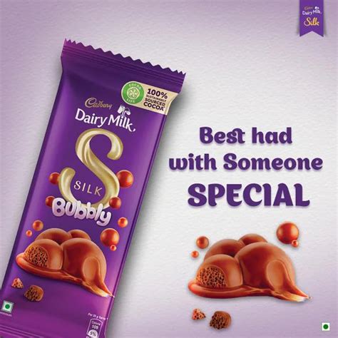 Cadbury Dairy Milk Silk Bubbly Chocolate 50 g - JioMart