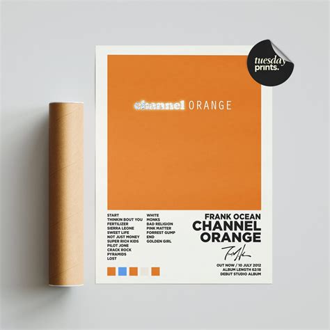 Frank Ocean / Channel Orange Album Cover Poster / Blonde Custom Poster ...