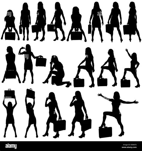 Business Woman Silhouettes Stock Vector Image And Art Alamy