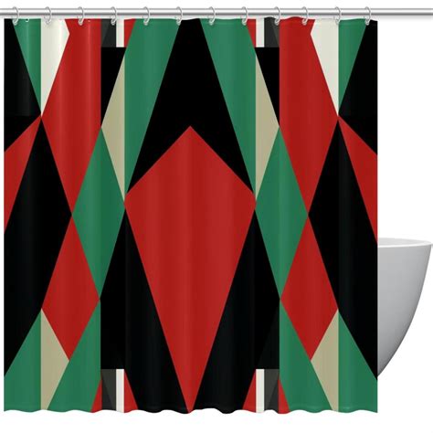 Shower Curtains Geometry Waterproof Shower Curtain With Grommets And