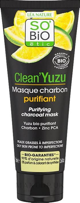 Cleansing Charcoal Face Mask So Bio Etic Clean Yuzu Purifying