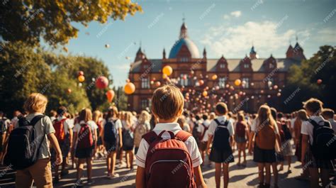 Premium AI Image | Back to school A little boy carrying a school bag