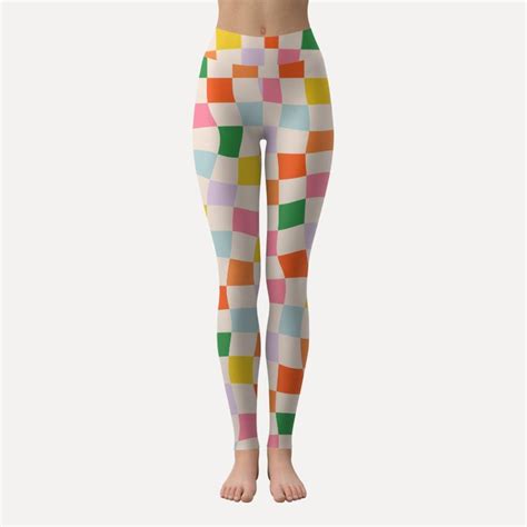 Legging Quadriculado Colorido Derretido De Paola Locks Colab