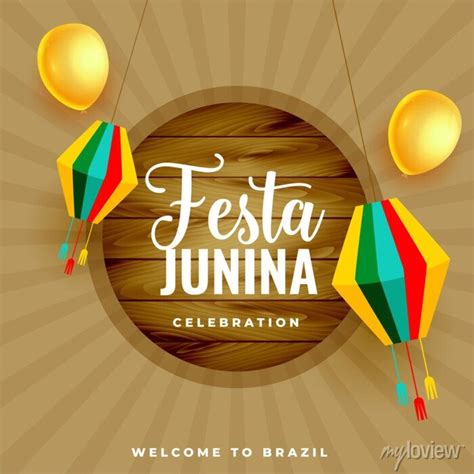 Festa Junina Brazil June Festival Celebration Background Wall