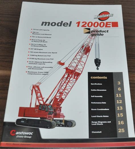 Manitowoc 12000E Product Guide Crane Brochure Prospekt – AUTO BROCHURE