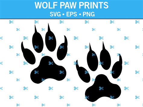 Wolf Paw Print SVG, Animal Svg, Paws Svg, Paw Print, Dog Paws, Wolf ...