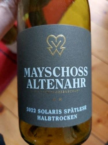 Winzergenossenschaft Mayschoss Altenahr Solaris Spätlese Halbtrocken