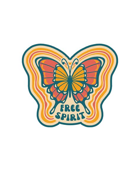 NEW Free Spirit Butterfly Iron On Patch In 2024 Hippie Art Aesthetic