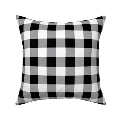 Buffalo Check Black Fabric Spoonflower