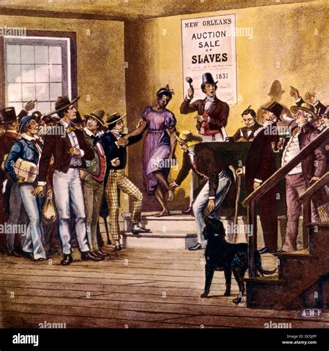 1830s 1831 ABRAHAM LINCOLN OBSERVING NEW ORLEANS SLAVE MARKET AUCTION