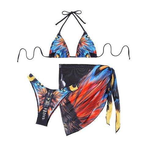 Bathing Suits Juniors Women S Summer Fashion Butterfly Print Split Swimwear Sexy Bikini Beach