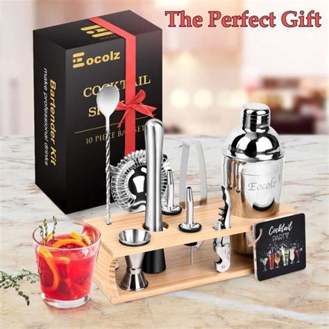 Cocktail Shaker Kit Inox Ensembles De Bar Cocktail Set Pi Ces