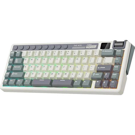 Royal Kludge RKM70 ISO ES RGB Hot Swappable Switch Cream Inalambrico Cian Violeta