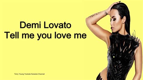 Demi Lovato Tell Me You Love Me Karaoke With Vocals Lyrics And Audio