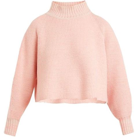 Vika Gazinskaya Cropped Wool Sweater 715 Liked On Polyvore Featuring