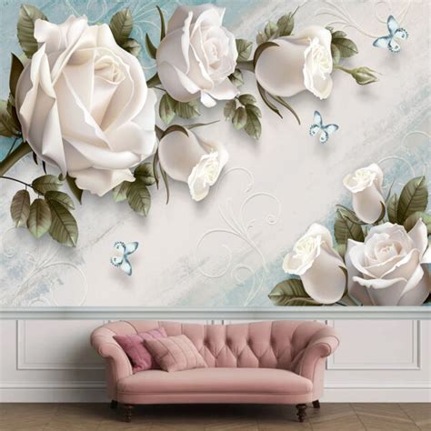 3d Floral Wallpaper Dds205 Red And Wine Decor