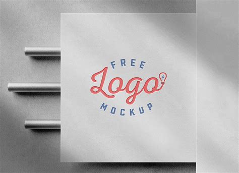 Free Letterpress White Paper Logo Mockup Psd Good Mockups