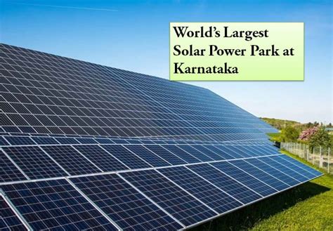 Worlds Largest Solar Park Shakti Sthala Launched In Karnataka